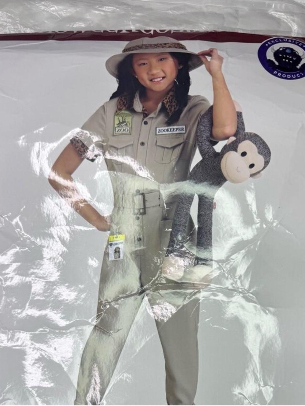 Kids Zookeeper Costume - Beige Safari Jumpsuit with Hat